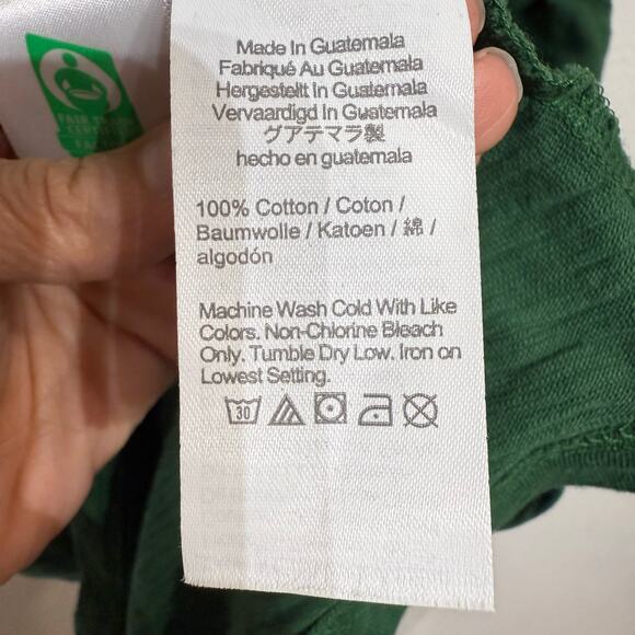 J. Crew Green Short Sleeve Tie Waist T Shirt Dress Sz M - Picture 6 of 11